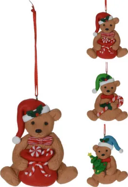 Купить Декорация подвесная Мишка разм. 7x8x1,5см в асс, Koopman в интернет-магазине Akvilon.kz