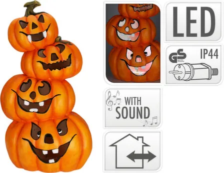 Купить Статуэтка Тыквы с подсветкой, озвученная, 44x31x88 см, Koopman в интернет-магазине Akvilon.kz