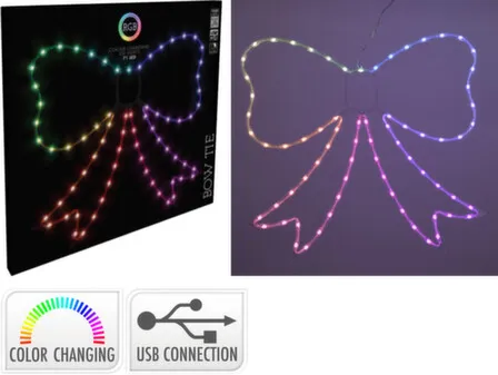 Купить Светильник Бант, 71 led-лампа, работает от USB, с контроллером, 55x0,6x60 см, Koopman в интернет-магазине Akvilon.kz