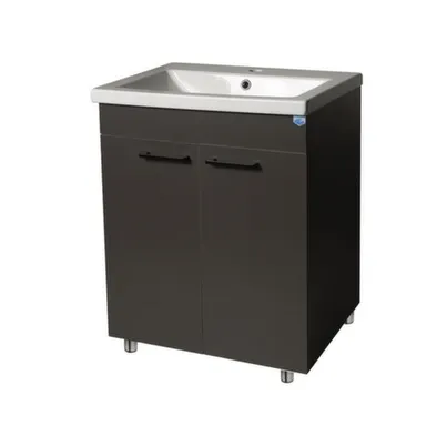 Купить Тумба напольная Neo Breeze c умывальником Orbita 1170-60 60 см, графит, ORBITA в интернет-магазине Akvilon.kz