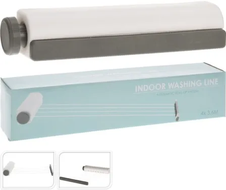 Купить Сушилка для белья настенная, 4 струны, длина 3,6 м, Koopman в интернет-магазине Akvilon.kz