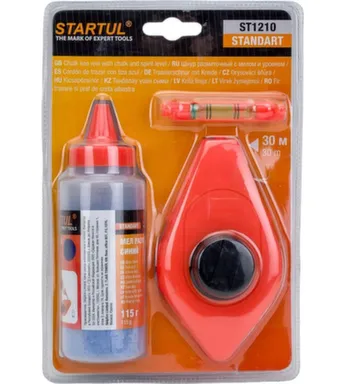Купить Шнур разметочный 30м с мелом и уровнем STANDART (ST1210), STARTUL в интернет-магазине Akvilon.kz