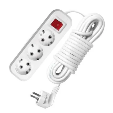 Купить Удлинитель 3x2м 13А с заземлением и выключателем UNIVersal в интернет-магазине Akvilon.kz