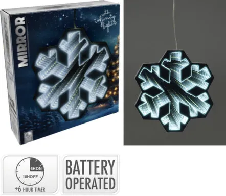Купить Декорация Снежинка, с подсветкой, с функцией таймера, Koopman в интернет-магазине Akvilon.kz
