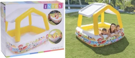Бассейн детский надувной 157x157x122 см, объём 295 л, Intex в интернет-магазине Akvilon.kz