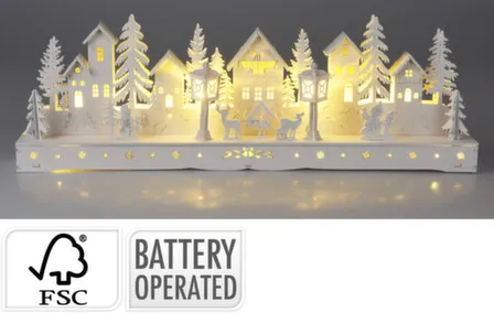 Купить Статуэтка Домик с подсветкой, 45x5,8x15 см, Koopman в интернет-магазине Akvilon.kz