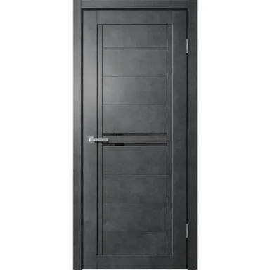 Купить Дверное полотно BARN B06 Бетон темный 900x2000мм черн стекло в интернет-магазине Akvilon.kz