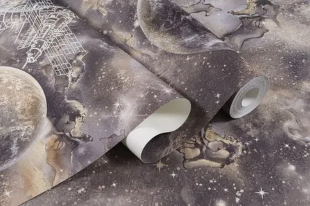 Купить Обои виниловые на флизелиновой основе Космос, мотив, бежевый, 1,06x10 м, Артекс в интернет-магазине Akvilon.kz