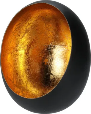 Купить Подсвечник Овал, черный с золотом, железо, 13x16,5 см, Koopman в интернет-магазине Akvilon.kz