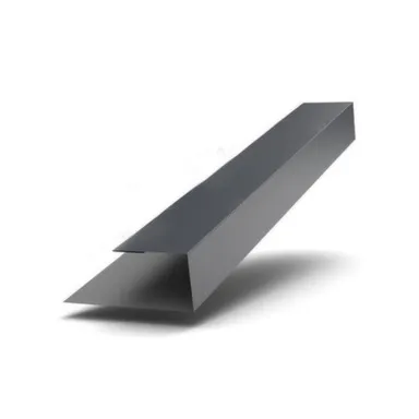 Купить Планка J-профиль 24x18x3000 мм Серый графит МеталлПрофиль в интернет-магазине Akvilon.kz