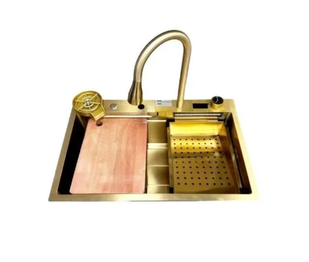 Купить Мойка из нержавеющей стали, золото, 780x450 мм, Vilonty в интернет-магазине Akvilon.kz