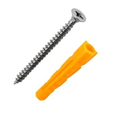 Купить Дюбель универсальный 6x37 мм с саморезом 3,5x50 мм, 10 шт, Стройбат в интернет-магазине Akvilon.kz