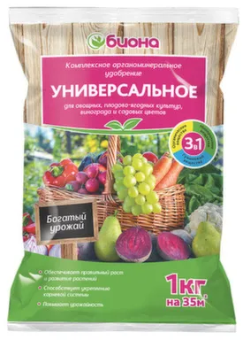 Купить Удобрение органоминеральное Универсальное, 1 кг, Биона в интернет-магазине Akvilon.kz