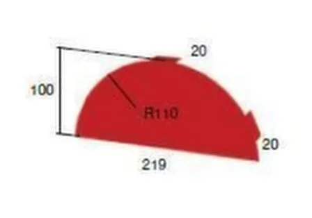 Купить Заглушка конька круглого простая (коричневый шоколад) в интернет-магазине Akvilon.kz