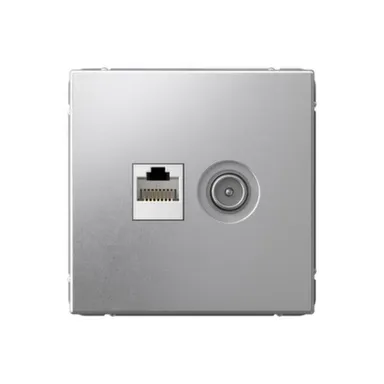 Розетка ArtGallery компьютерная и телевизионная RJ45 и TV, категория 5E, алюминий, System Electric в интернет-магазине Akvilon.kz