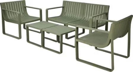 Купить Набор садовой мебели - 2 стола, размер 45x45x36,5 см, 2 кресла, размер 61,5x63x70 см, скамья, размер 121,5x61,5x70 см, Koopman в интернет-магазине Akvilon.kz