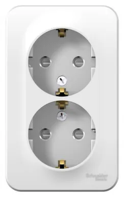 Купить Розетка 2-местная Schneider Electric Blancа в интернет-магазине Akvilon.kz
