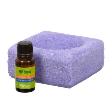 Купить Ароманабор солянной испаритель 700г, масло эфирное Можевельник 15мл в интернет-магазине Akvilon.kz