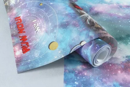 Купить Обои виниловые на флизелиновой основе Марвел Железный Человек, мотив, голубой, 1,06x10 м, Артекс в интернет-магазине Akvilon.kz