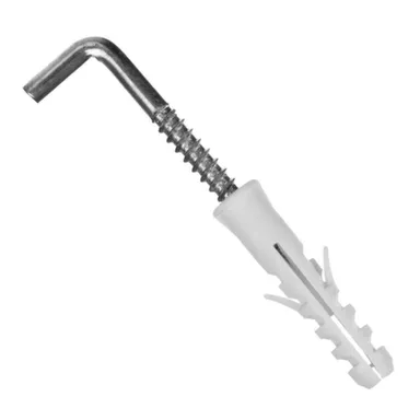 Купить Крюк Г-обр. с дюбелем 10 мм (2 шт), Стройбат в интернет-магазине Akvilon.kz