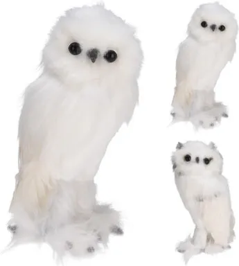Купить Статуэтка Сова, белая, 20x13x24 см, в ассортименте, Koopman в интернет-магазине Akvilon.kz