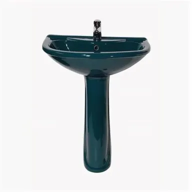 Купить Умывальник на пьедестале Престиж зеленый 65 см, Оскольская Керамика в интернет-магазине Akvilon.kz