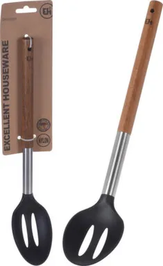 Купить Шумовка пластмассовая с деревянной ручкой 34см, Koopman в интернет-магазине Akvilon.kz