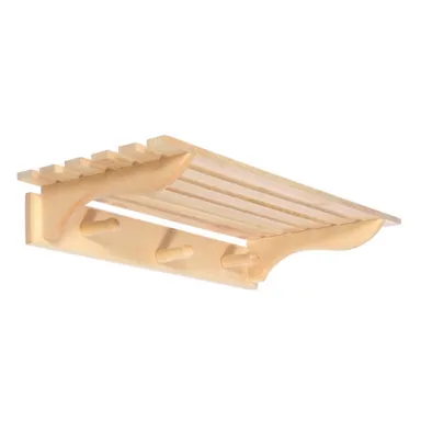 Купить Полка с вешалкой, 3 рожка 60x28x10см, липа "Банные штучки"/5 в интернет-магазине Akvilon.kz