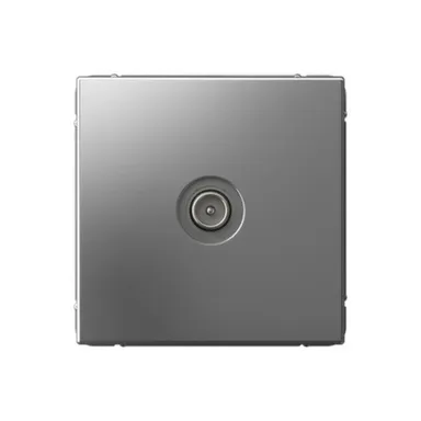Розетка телевизионная оконечная TV 1дБ ArtGallery, сталь, механизм, System Electric в интернет-магазине Akvilon.kz