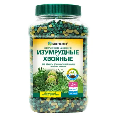 Купить Комплексное минеральное удобрение Изумрудные хвойные, 1,2 кг, БиоМастер в интернет-магазине Akvilon.kz