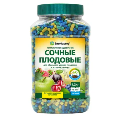 Купить Комплексное минеральное удобрение Сочные плодовые, 1,2 кг, БиоМастер в интернет-магазине Akvilon.kz