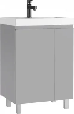 Купить Тумба с умывальником Graffo светло-серый матовый UNIT 60, ДОМИНО в интернет-магазине Akvilon.kz