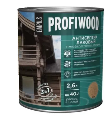 Антисептик лаковый тонирующий, дуб, 2,4 кг, Profiwood в интернет-магазине Akvilon.kz