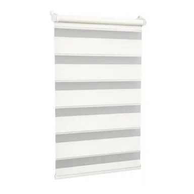 Купить Штора рулонная день-ночь СТАНДАРТ ПЛЮС 77(73)/160 жемчуг, Delfa в интернет-магазине Akvilon.kz