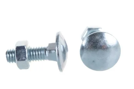 Купить Болт мебельный DIN 603 6x20 с гайкой (белый цинк 10 шт), Стройбат в интернет-магазине Akvilon.kz