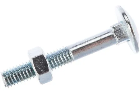 Купить Болт мебельный DIN 603 6x40 с гайкой (белый цинк 8 шт), Стройбат в интернет-магазине Akvilon.kz