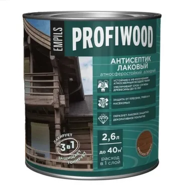 Антисептик лаковый тонирующий, красное дерево, 2,4 кг, Profiwood в интернет-магазине Akvilon.kz Антисептик лаковый тонирующий, красное дерево, 2,4 кг, Profiwood в интернет-магазине Akvilon.kz