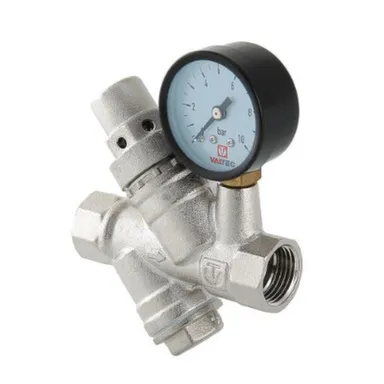 Купить Редуктор давления с фильтром и манометром, от 2 до 10 бар 1/2", Valteс в интернет-магазине Akvilon.kz