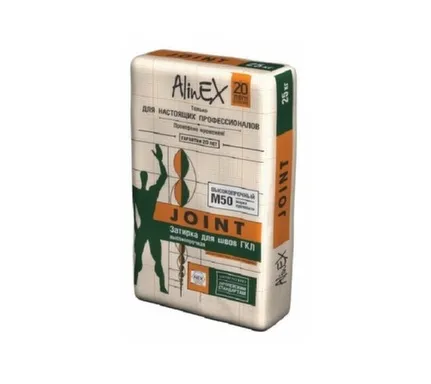 Купить Затирка для швов ГКЛ Alinex Joint гипсовая 25 кг в интернет-магазине Akvilon.kz