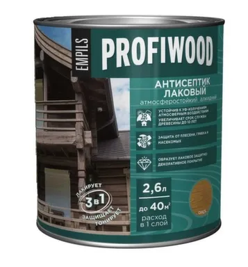 Антисептик лаковый тонирующий, орех, 2,4 кг, Profiwood в интернет-магазине Akvilon.kz
