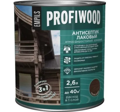 Антисептик лаковый тонирующий, палисандр, 2,4 кг, Profiwood в интернет-магазине Akvilon.kz Антисептик лаковый тонирующий, палисандр, 2,4 кг, Profiwood в интернет-магазине Akvilon.kz