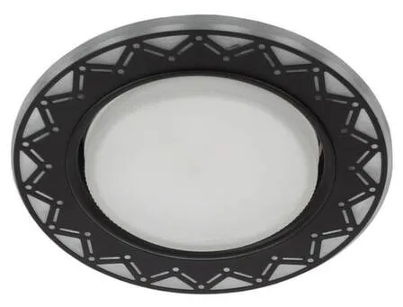 Купить Светильник GX53 встраиваемый с подсветкой белый/черный Эра в интернет-магазине Akvilon.kz