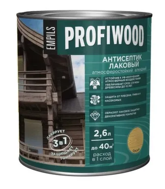 Антисептик лаковый тонирующий, сосна, 2,4 кг, Profiwood в интернет-магазине Akvilon.kz