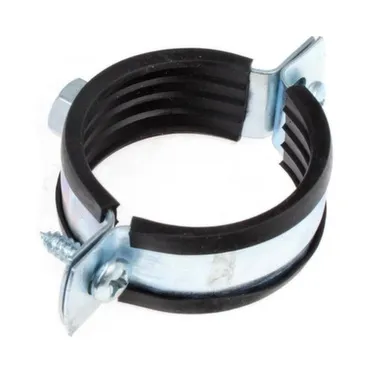 Купить Хомут с винтовым креплением 1 1/2", 48-52 мм, белый цинк, 6 шт, Стройбат в интернет-магазине Akvilon.kz