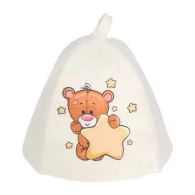 Купить Шапка для бани и сауны детская Мишка, войлок, Hot Pot в интернет-магазине Akvilon.kz