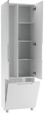 Купить Пенал Optima с корзиной для белья глянец 60 см, Домино в интернет-магазине Akvilon.kz