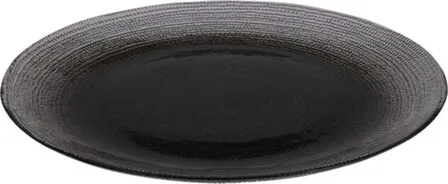 Купить Тарелка, стекло, черный, D 28 см, Koopman в интернет-магазине Akvilon.kz