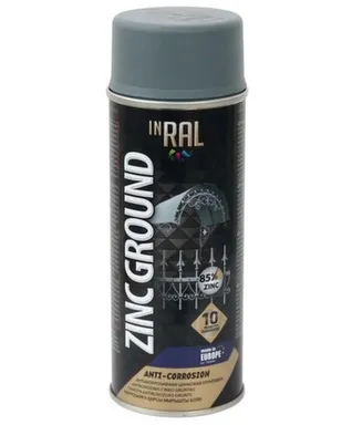 Купить Грунт аэрозольный виниловый антикоррозийный, цинк, 400 мл, Inral в интернет-магазине Akvilon.kz