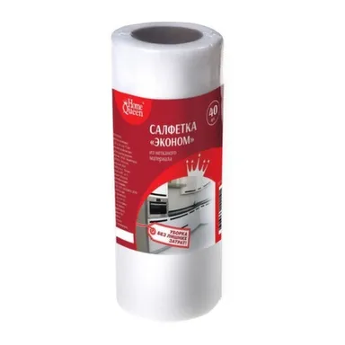 Купить Салфетка "Эконом" 20x24 см в рулоне 40 шт. "Home Queen" в интернет-магазине Akvilon.kz