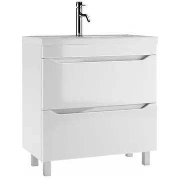 Купить Тумба напольная Ева В2 с 2 ящиками и умывальником Absolute 80 см, Домино в интернет-магазине Akvilon.kz